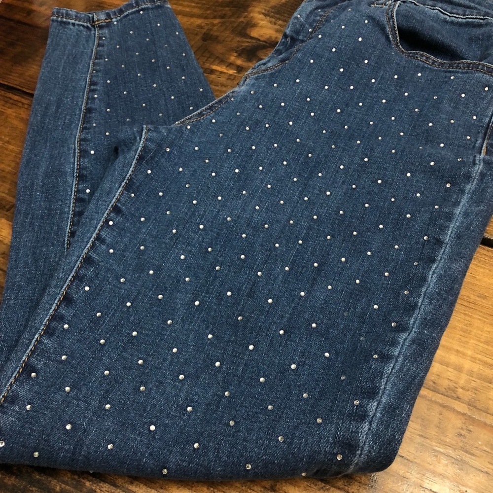 Wild Fable Rhinestone Studded High Rise Skinny Jeans - Picture 11 of 16